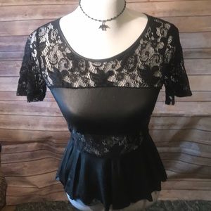 Super Cute lace/satin top!